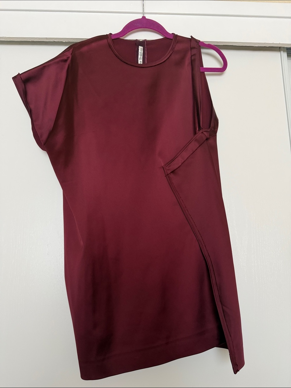 Acne Studio Asymmetrical Cutout Tunic - Burgundy